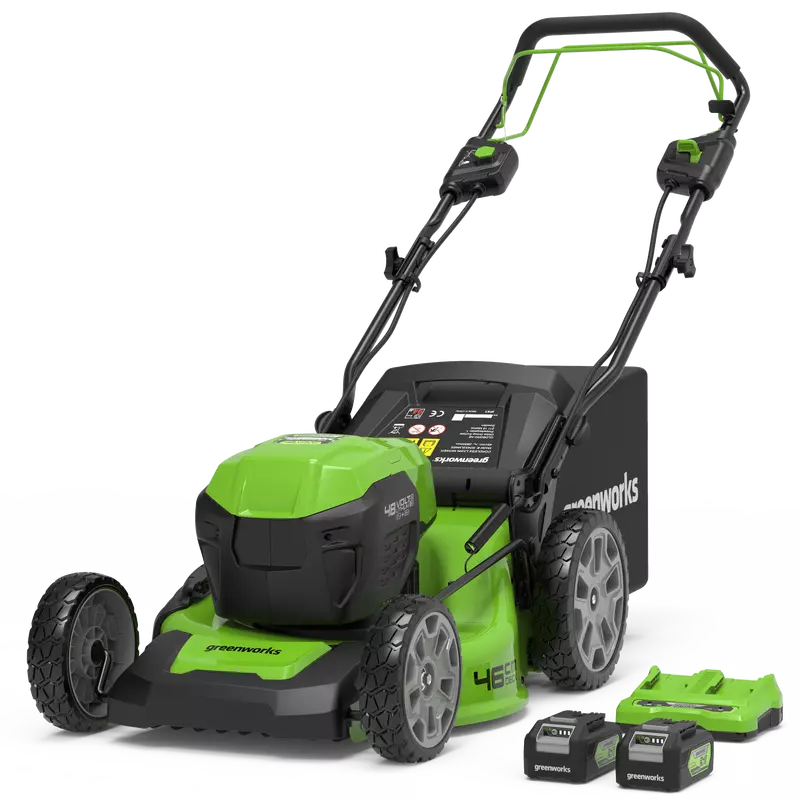48V Self-Propelled Cordless Lawn Mower 46cm with 2 x 4Ah Batteries